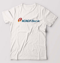 Load image into Gallery viewer, ICICI Bank T-Shirt for Men-S(38 Inches)-White-Ektarfa.online
