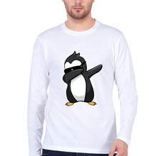 Load image into Gallery viewer, Dab Penguin Full Sleeves T-Shirt for Men-White-Ektarfa.online
