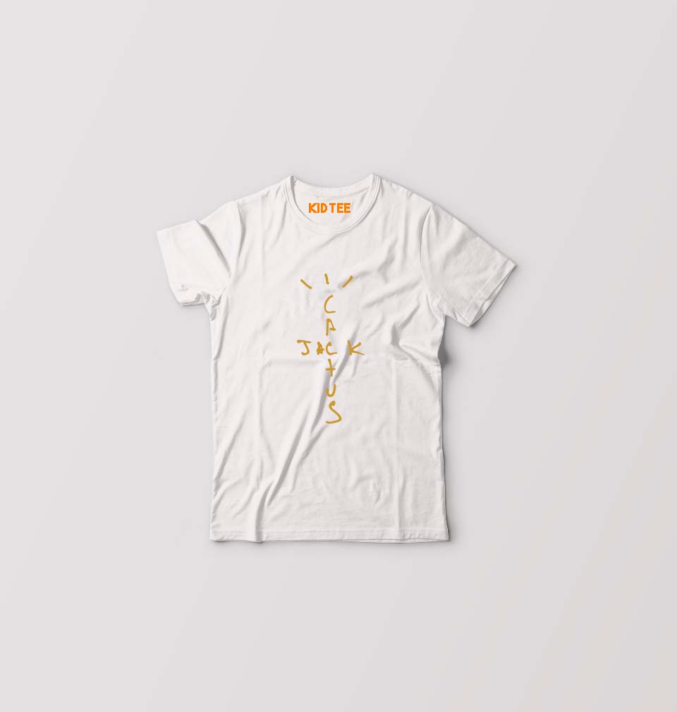 Cactus Jack Travis Scott Kids T-Shirt for Boy/Girl-0-1 Year(20 Inches)-White-Ektarfa.online