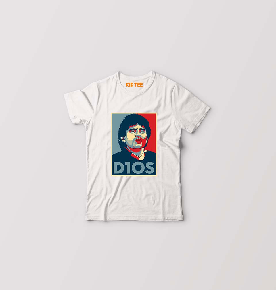 Diego Maradona Kids T-Shirt for Boy/Girl-White-Ektarfa.online