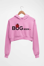 Load image into Gallery viewer, Bug Bsdk Crop HOODIE FOR WOMEN-Light Baby Pink-Ektarfa.online
