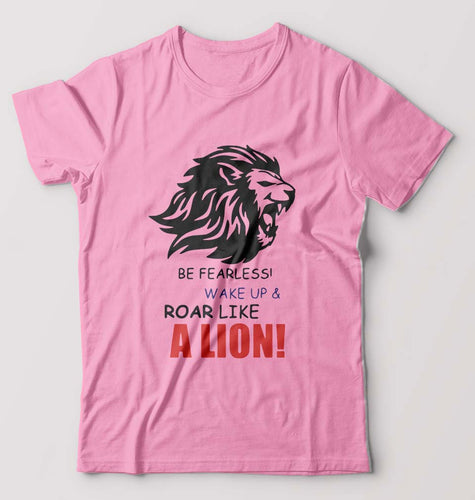 Lion T-Shirt for Men-Light Baby Pink-Ektarfa.online