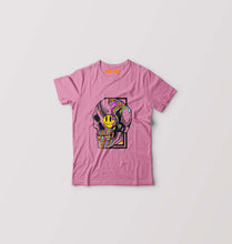Load image into Gallery viewer, Trippy Psychedelic Skull Emoji Kids T-Shirt for Boy/Girl-Pink-Ektarfa.online
