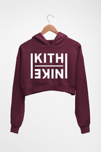 Load image into Gallery viewer, Kith Crop HOODIE FOR WOMEN-Maroon-Ektarfa.online
