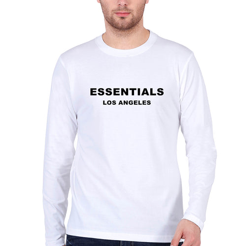 Essentials Full Sleeves T-Shirt for Men-White-Ektarfa.online