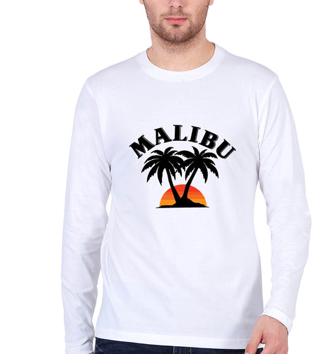 Malibu Full Sleeves T-Shirt for Men-White-Ektarfa.online