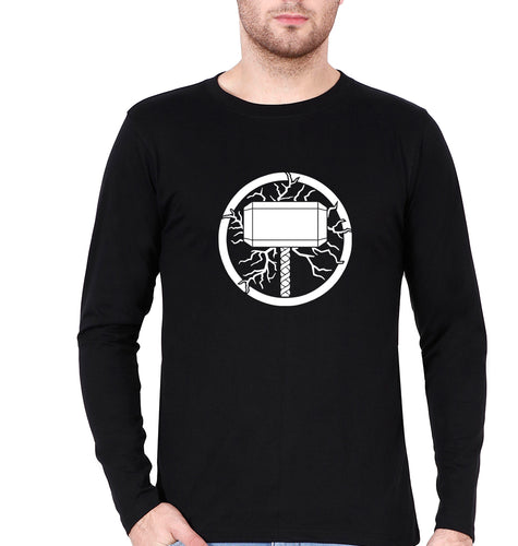 Thor Superhero Full Sleeves T-Shirt for Men-Black-Ektarfa.online