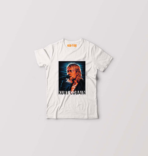 Kurt Cobain Kids T-Shirt for Boy/Girl-White-Ektarfa.online