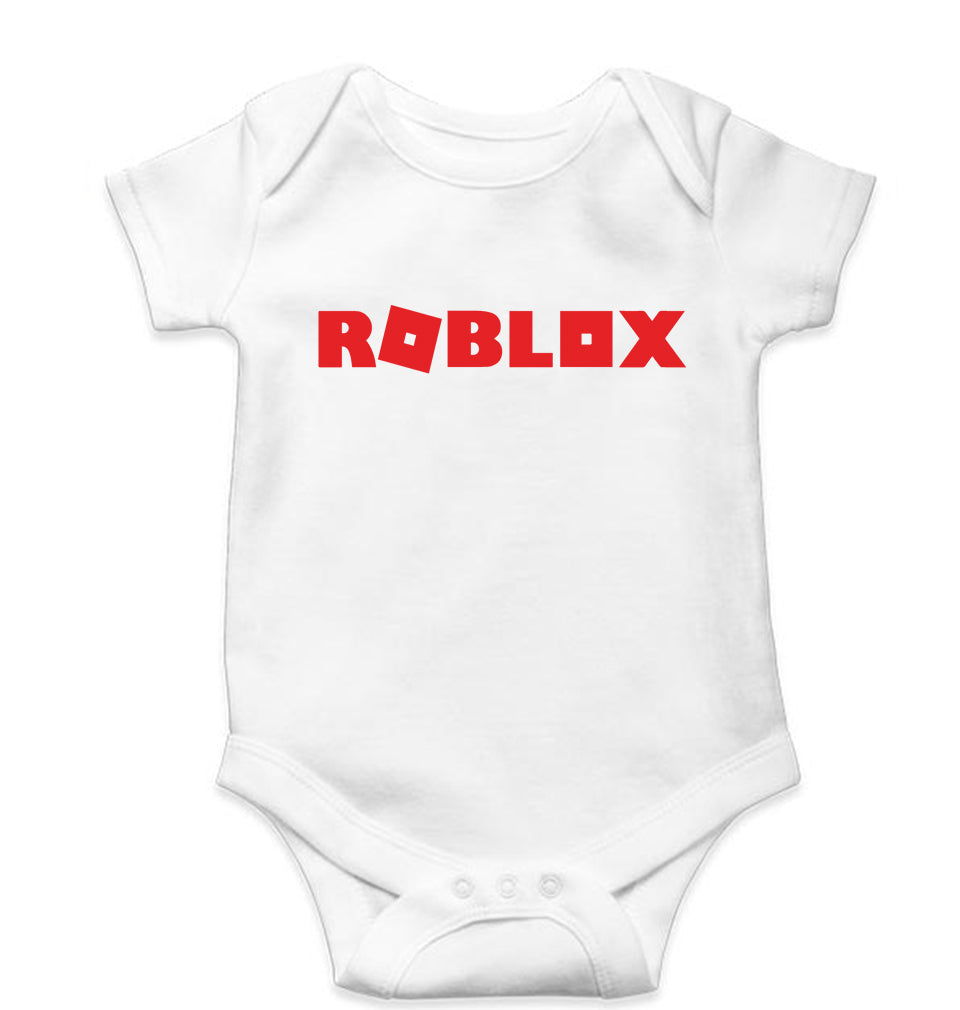 Roblox Kids Romper For Baby Boy/Girl-0-5 Months(18 Inches)-White-Ektarfa.online