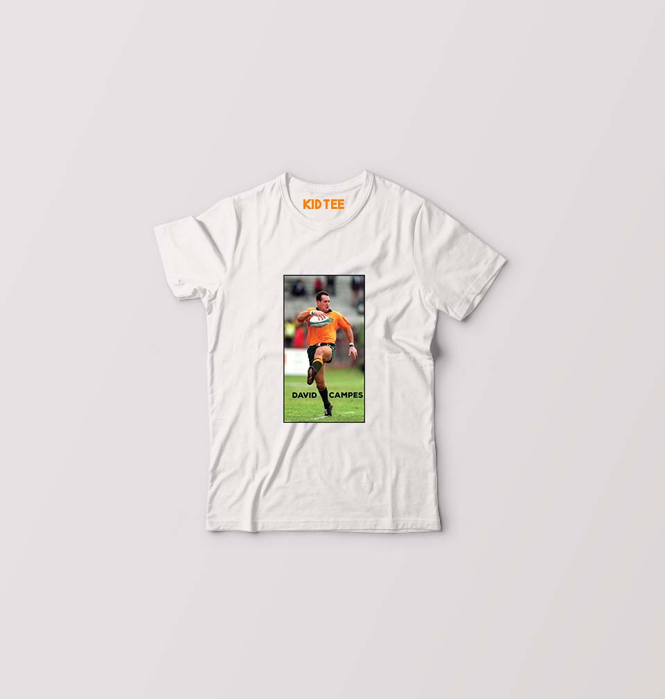 David Campese Kids T-Shirt for Boy/Girl-White-Ektarfa.online
