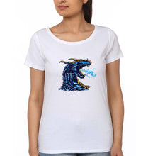 Load image into Gallery viewer, Dragon T-Shirt for Women-XS(32 Inches)-White-Ektarfa.online
