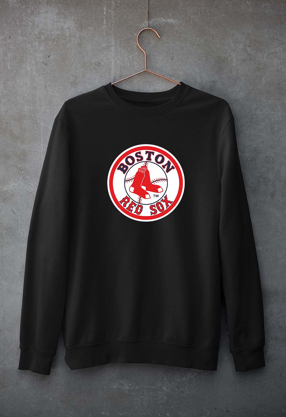 Boston Red Sox Baseball Unisex Sweatshirt for Men/Women-S(40 Inches)-Black-Ektarfa.online
