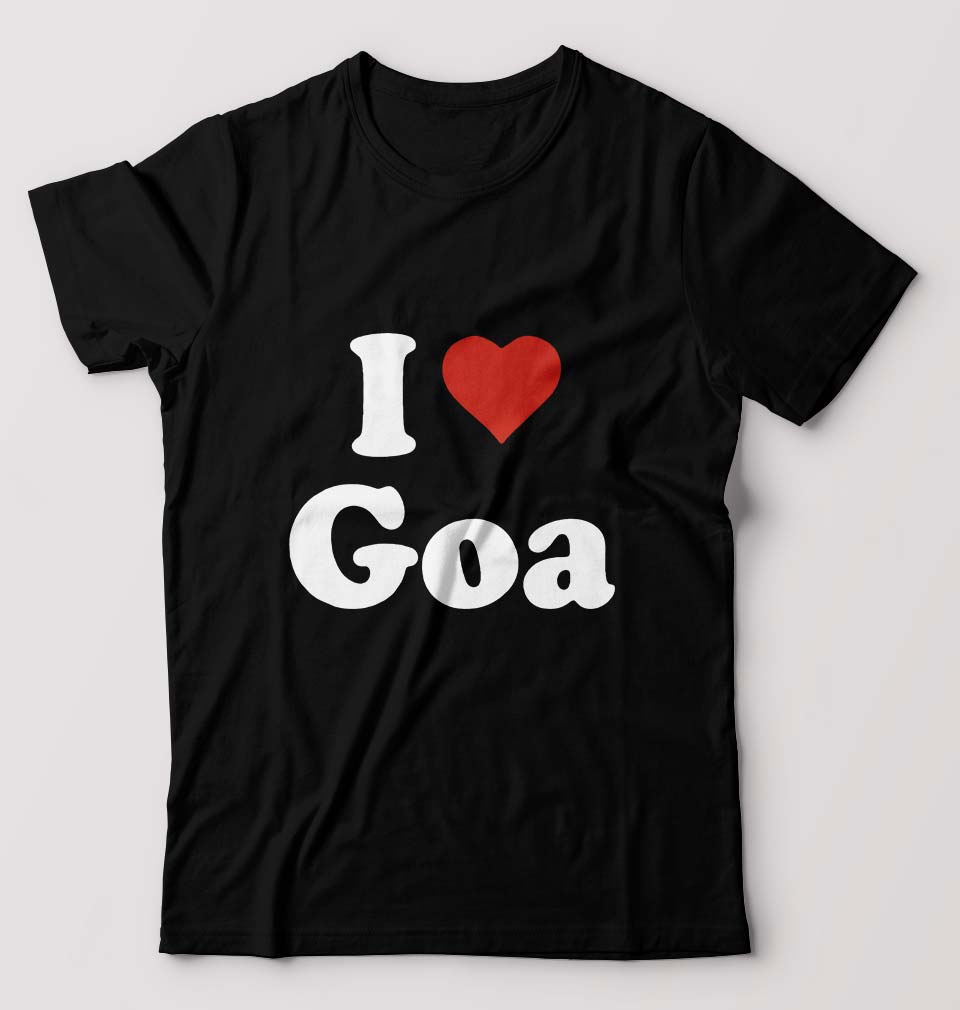 I Love Goa T-Shirt for Men-Black-Ektarfa.online