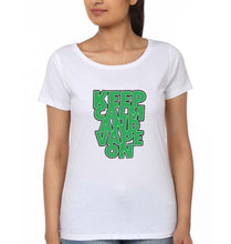Load image into Gallery viewer, keep calm and vape on T-Shirt for Women-White-Ektarfa.online

