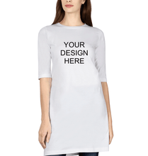 Load image into Gallery viewer, Customized-Custom-Personalized Long Top for Women-S(36 Inches)-White-ektarfa.com
