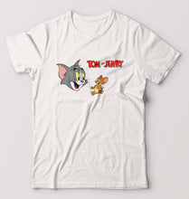 Load image into Gallery viewer, Tom and Jerry T-Shirt for Men-S(38 Inches)-White-Ektarfa.online
