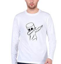Load image into Gallery viewer, Dab Marshmello Full Sleeves T-Shirt for Men-White-Ektarfa.online
