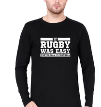 Load image into Gallery viewer, Rugby Full Sleeves T-Shirt for Men-Black-Ektarfa.online
