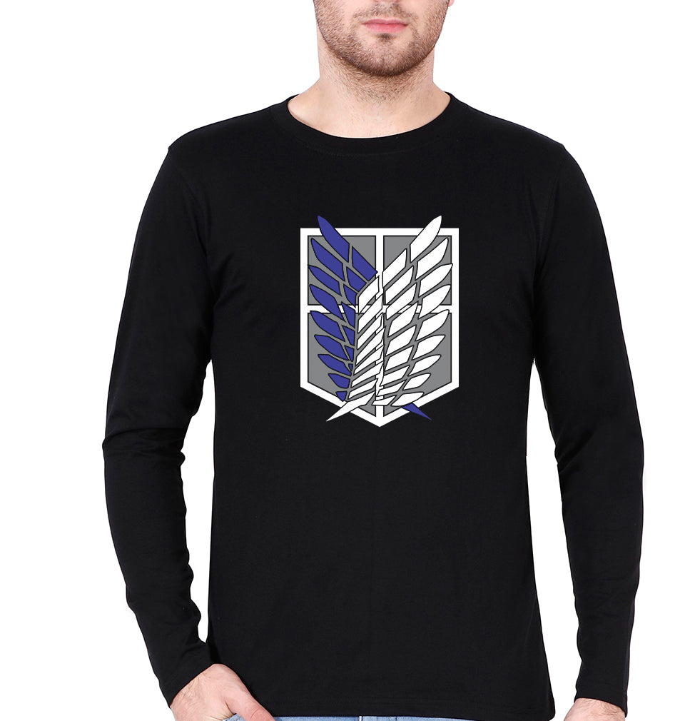 Attack on Titan Full Sleeves T-Shirt for Men-Black-Ektarfa.online