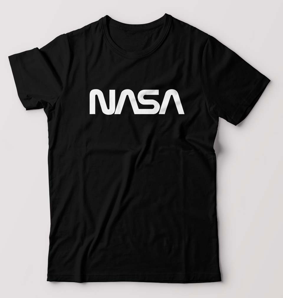 Nasa T-Shirt for Men-S(38 Inches)-Black-Ektarfa.online