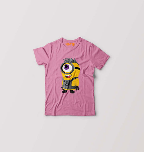 Minion Funkey Kids T-Shirt for Boy/Girl-Pink-Ektarfa.online