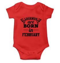 Load image into Gallery viewer, Legends are Born in February Kids Romper For Baby Boy/Girl-0-5 Months(18 Inches)-RED-Ektarfa.online
