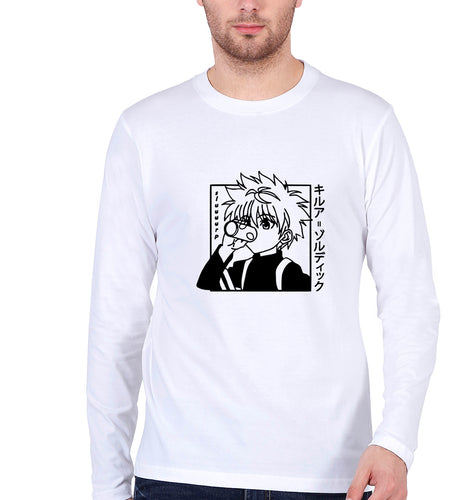 Killua Zoldyck Full Sleeves T-Shirt for Men-White-Ektarfa.online