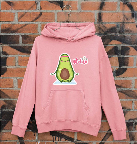 Avocado Relax Unisex Hoodie for Men/Women-S(40 Inches)-Light Pink-Ektarfa.online