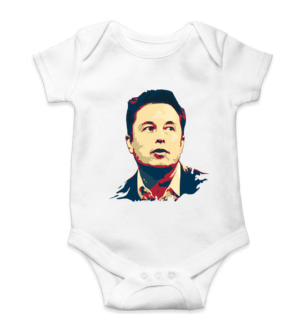 Elon Musk Kids Romper For Baby Boy/Girl-0-5 Months(18 Inches)-White-Ektarfa.online