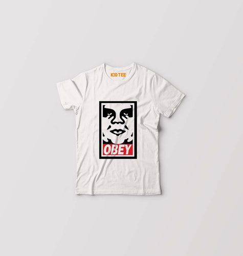 Obey Kids T-Shirt for Boy/Girl-White-Ektarfa.online