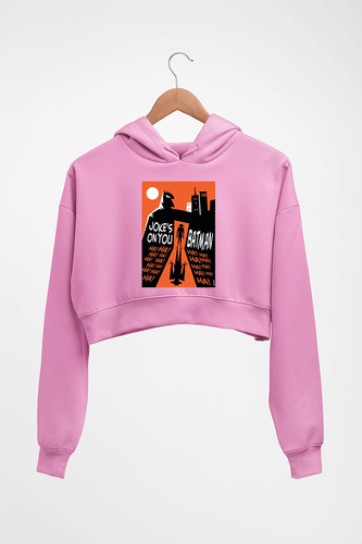 Batman Crop HOODIE FOR WOMEN-Light Baby Pink-Ektarfa.online