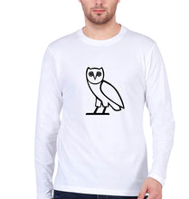 Load image into Gallery viewer, Ovo Full Sleeves T-Shirt for Men-White-Ektarfa.online
