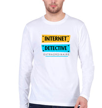 Load image into Gallery viewer, Internet Full Sleeves T-Shirt for Men-White-Ektarfa.online
