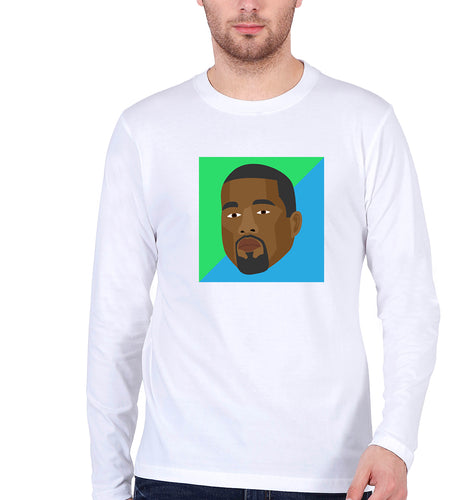 Kanye West Full Sleeves T-Shirt for Men-White-Ektarfa.online