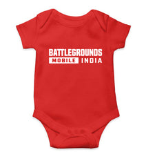 Load image into Gallery viewer, Battlegrounds Mobile India (BGMI) Kids Romper For Baby Boy/Girl-0-5 Months(18 Inches)-Red-Ektarfa.online
