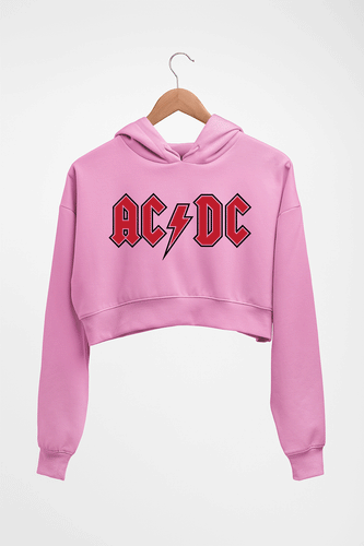 ACDC Crop HOODIE FOR WOMEN-Light Baby Pink-Ektarfa.online