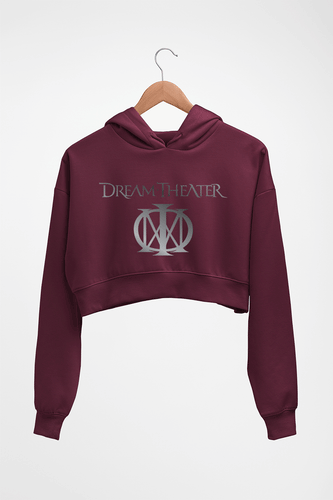 Dream Theater Crop HOODIE FOR WOMEN-Maroon-Ektarfa.online