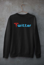 Load image into Gallery viewer, Elon Musk Twitter x Tesla Unisex Sweatshirt for Men/Women-Black-Ektarfa.online
