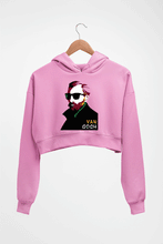 Load image into Gallery viewer, Vincent van Gogh Crop HOODIE FOR WOMEN-Light Baby Pink-Ektarfa.online
