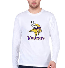 Load image into Gallery viewer, Vikings Full Sleeves T-Shirt for Men-White-Ektarfa.online
