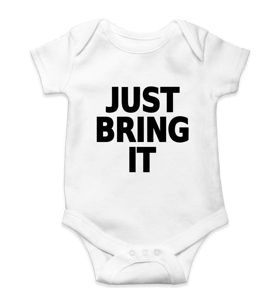Just Bring IT Kids Romper For Baby Boy/Girl-0-5 Months(18 Inches)-White-Ektarfa.online