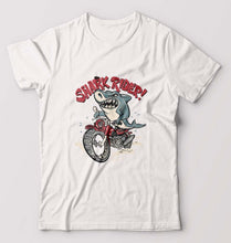 Load image into Gallery viewer, Shark Rider T-Shirt for Men-S(38 Inches)-White-Ektarfa.online
