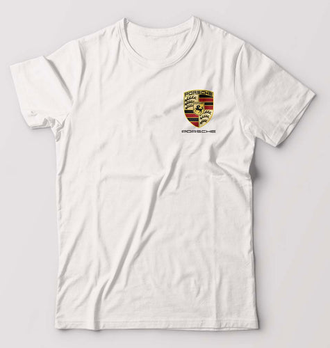 Porsche Pocket Logo T-Shirt for Men-White-Ektarfa.online