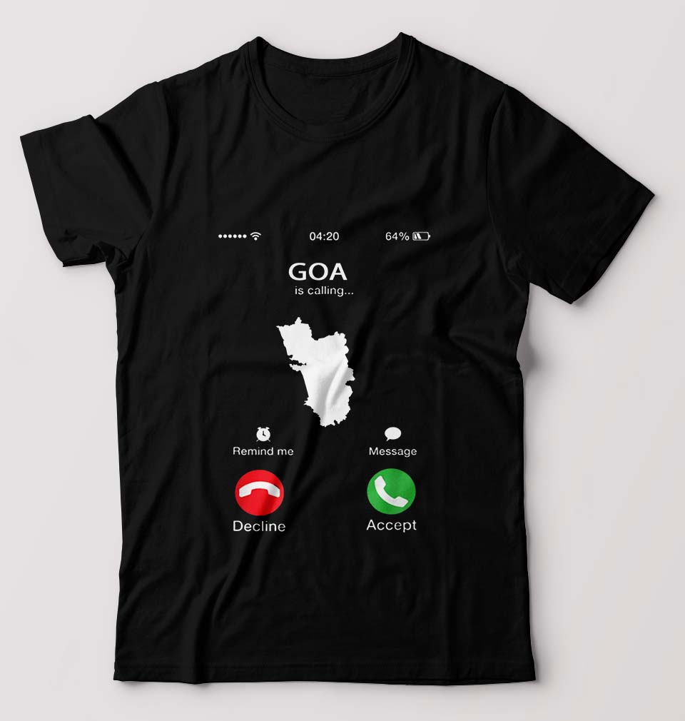 Goa Calling T-Shirt for Men-Black-Ektarfa.online