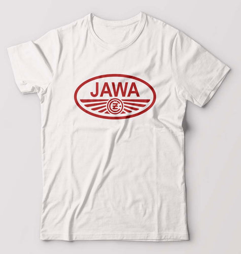 Jawa T-Shirt for Men-S(38 Inches)-White-Ektarfa.online