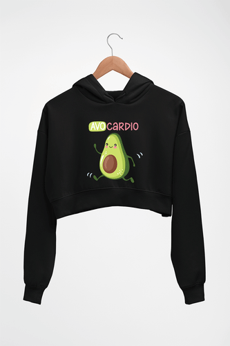 Avocado Crop HOODIE FOR WOMEN-Black-Ektarfa.online