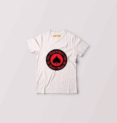 Thrasher Kids T-Shirt for Boy/Girl-0-1 Year(20 Inches)-White-Ektarfa.online