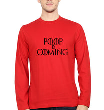 Load image into Gallery viewer, Poop Is Coming Full Sleeves T-Shirt for Men-Red-Ektarfa.online
