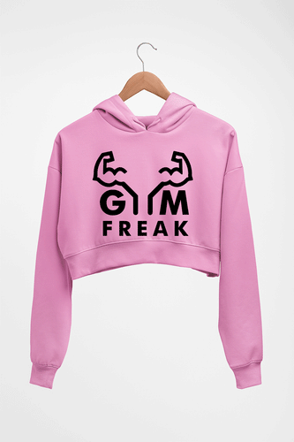 Gym Crop HOODIE FOR WOMEN-Light Baby Pink-Ektarfa.online