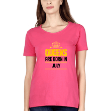 Load image into Gallery viewer, Queens Are Born In July T-Shirt for Women-Pink-Ektarfa.online
